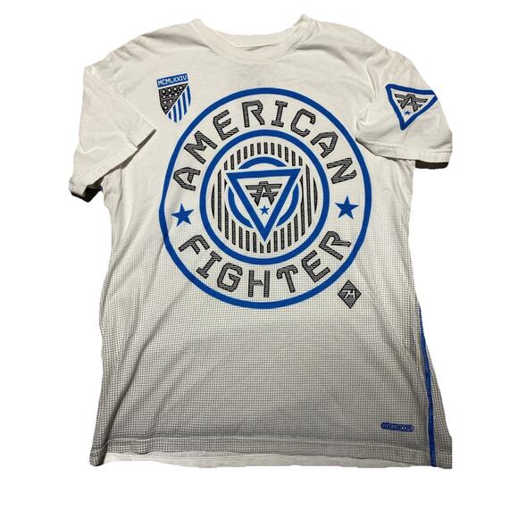American Fighter T Shirt Mens Large White Hydro Core Performance MMA Athleisure - Picture 1 of 7